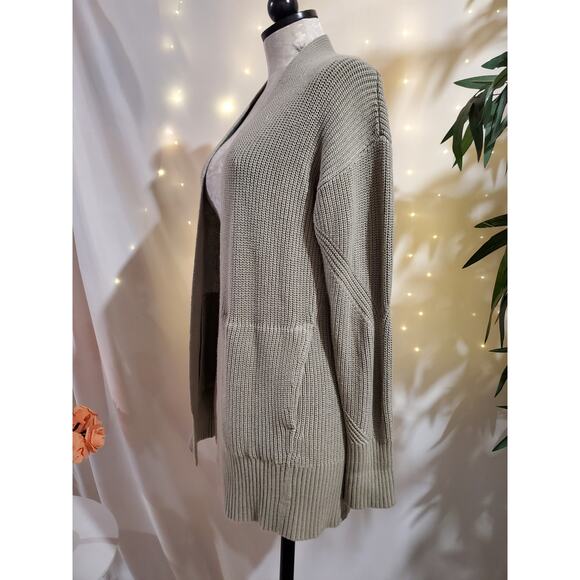Lululemon Cashlu Sweater Wrap Cardigan Womens XS/S Cashmere Sage Green Pockets - Picture 3 of 12